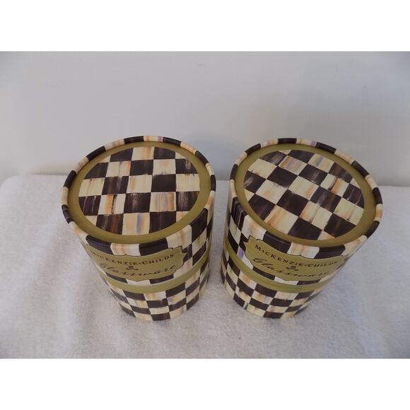 MacKenzie Childs empty glassware boxes Courtly check lot of 2 - Picture 2 of 3